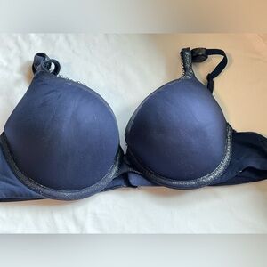Victoria’s Secret Navy Blue Bra 34B – Glitter Trim